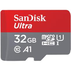 32GB SanDisk Ultra MicroSDHC 120MB/s +Adapter 